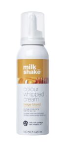leave in whipped cream colored beige blonde