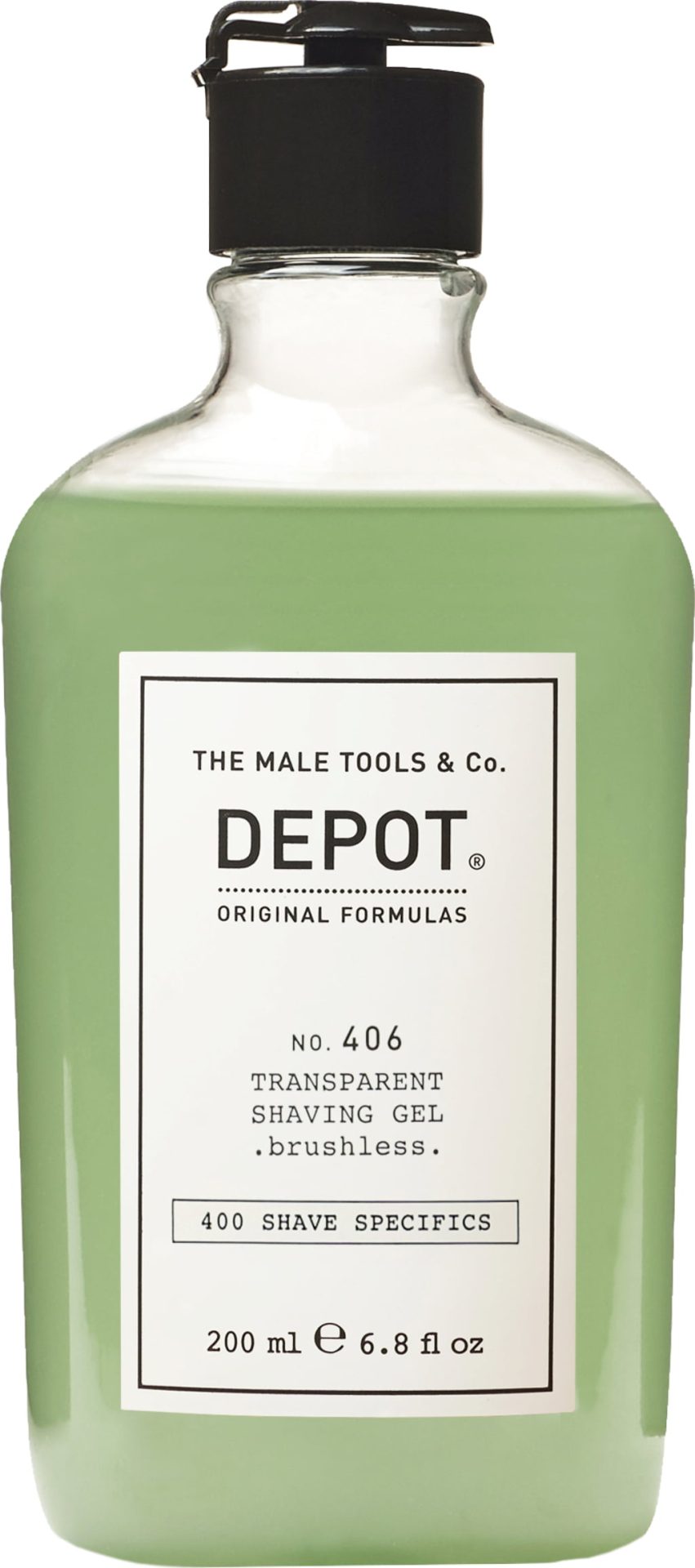 Depot NO. 406 Transparent Shaving Gel (Brushless) 200ml